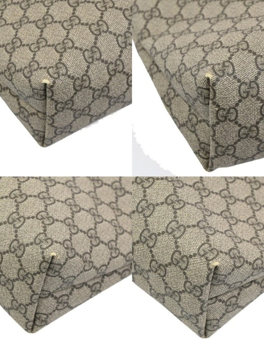 GUCCI Logo GG Pattern Hand Tote Bag Supreme Leather Brown Italy 80TA566 - Picture 7 of 15